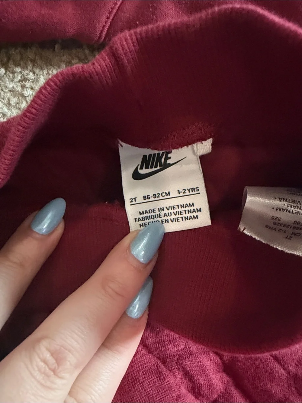 Nike quilted hoodie
